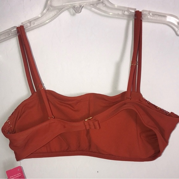 Xhilaration Burnt Orange Bralette Bikini Top Size L NWT - Picture 4 of 14